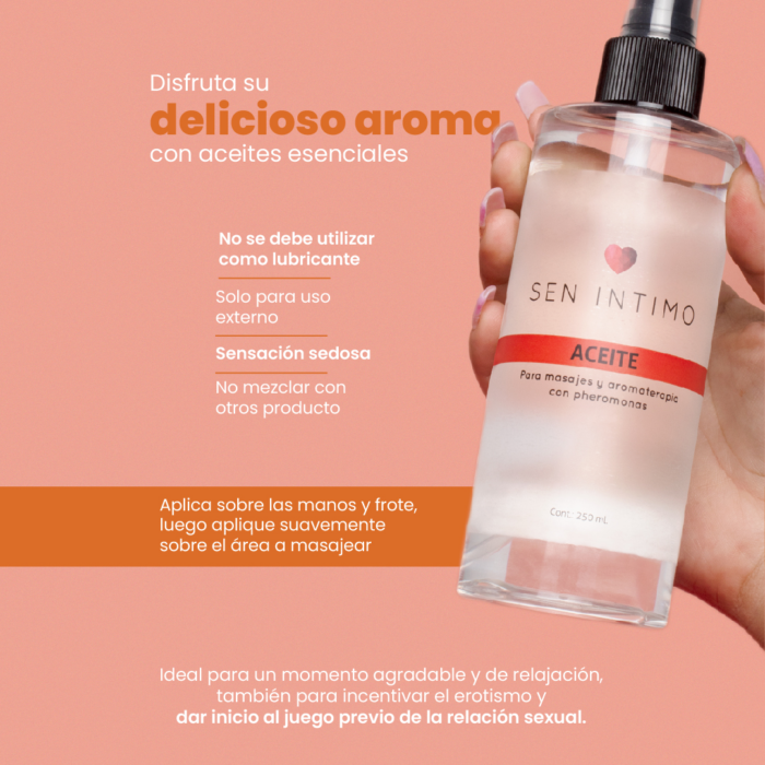 Aceite Para Masajes Y Aromaterapia X 250 Ml Sen Intimo - Imagen 2