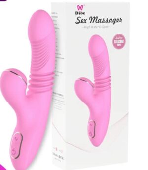 Vibrador Succionador 2 en 1 con Movimiento Telescopico