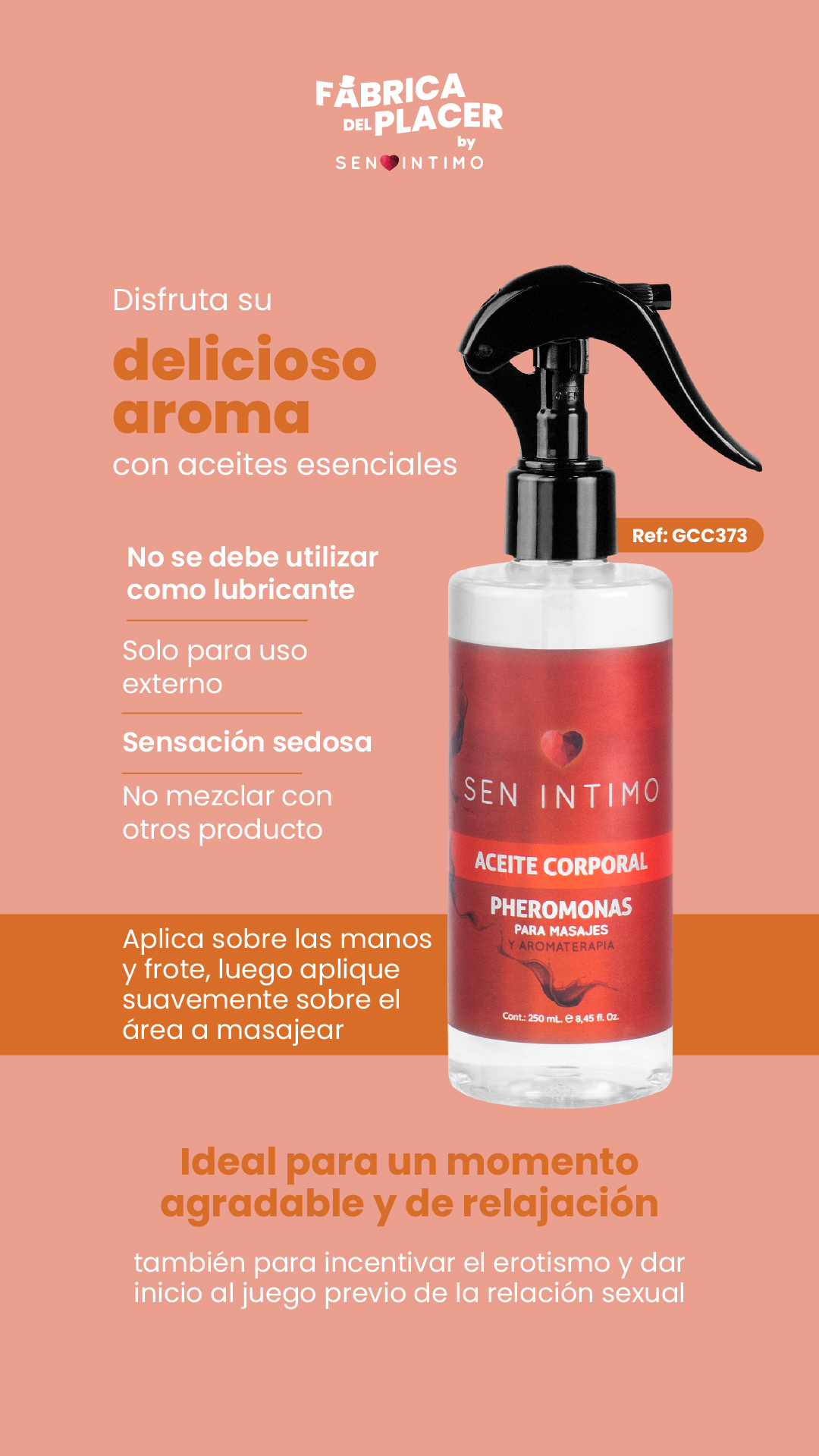 Aceite Para Masajes Y Aromaterapia X 250 Ml Sen Intimo - Imagen 3