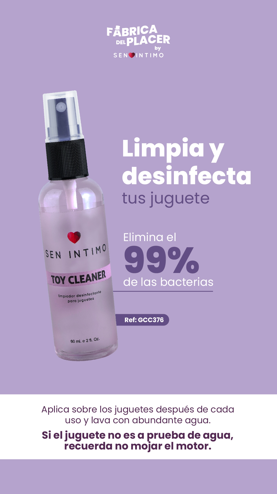 Toy Cleaner X 60 Ml Sen Intimo - Imagen 2