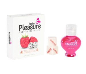 Lubricante íntimo Frambuesa + Dados Eróticos x 20 ml by Pocket Pleasure