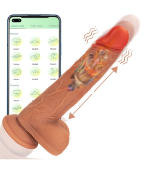Dildo Vibrador Realista de empuje con APP