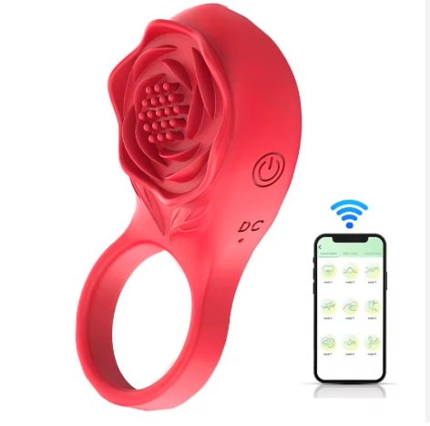 Anillo Vibrador Inteligente con Control por App – Diseño Rosa