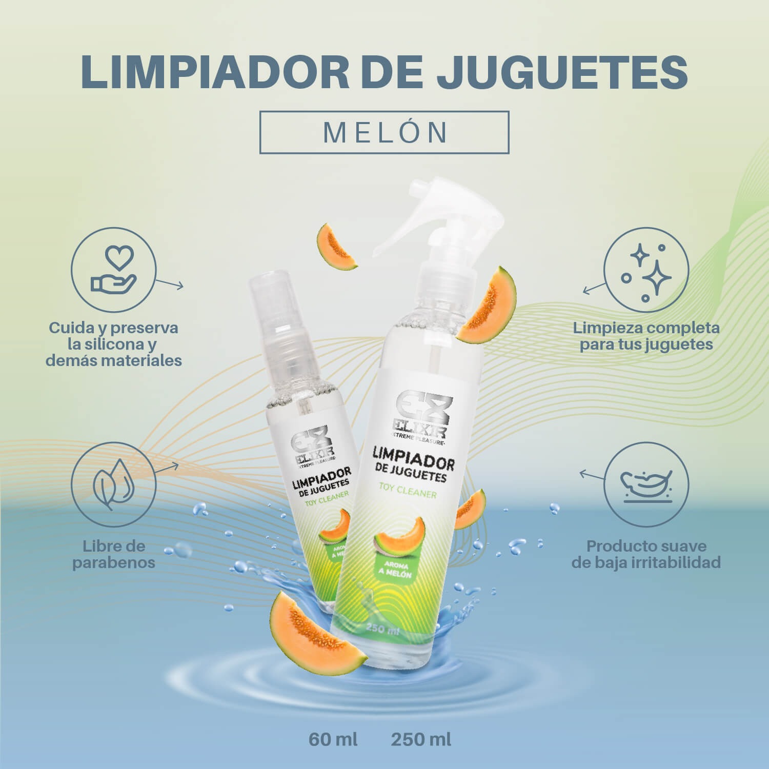 Limpiador De Juguetes Elixir De Melón x 120 ML - Imagen 2