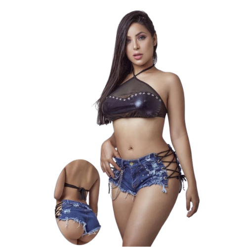 1437 Short Jean Top Sexy Ref 1437