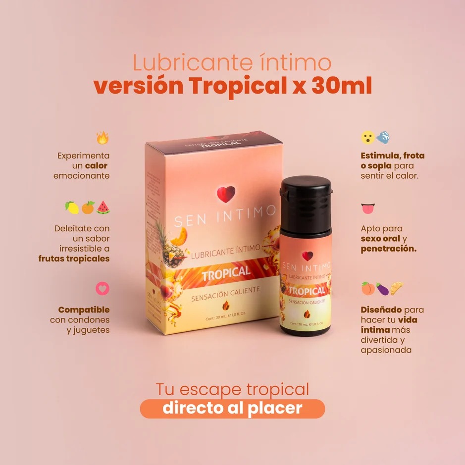 Lubricante Íntimo Caliente con Sabor Tropical 30 ml – Sen Íntimo - Imagen 2
