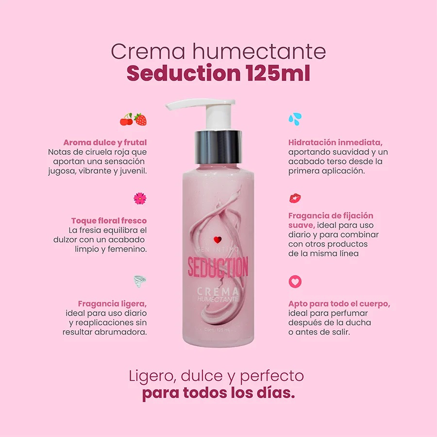 Crema Humectante Con Phermonas X 125 Ml Sen Intimo Seduction - Imagen 2